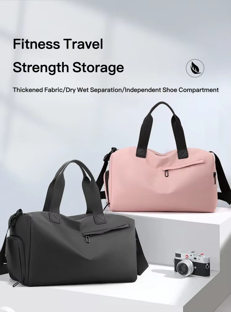 New Fashion Custom Handheld Travel Bag Dry Wet Separation Sports Fitness Bag Large Capacity Weekender Bag with Shoe Compartment product detail