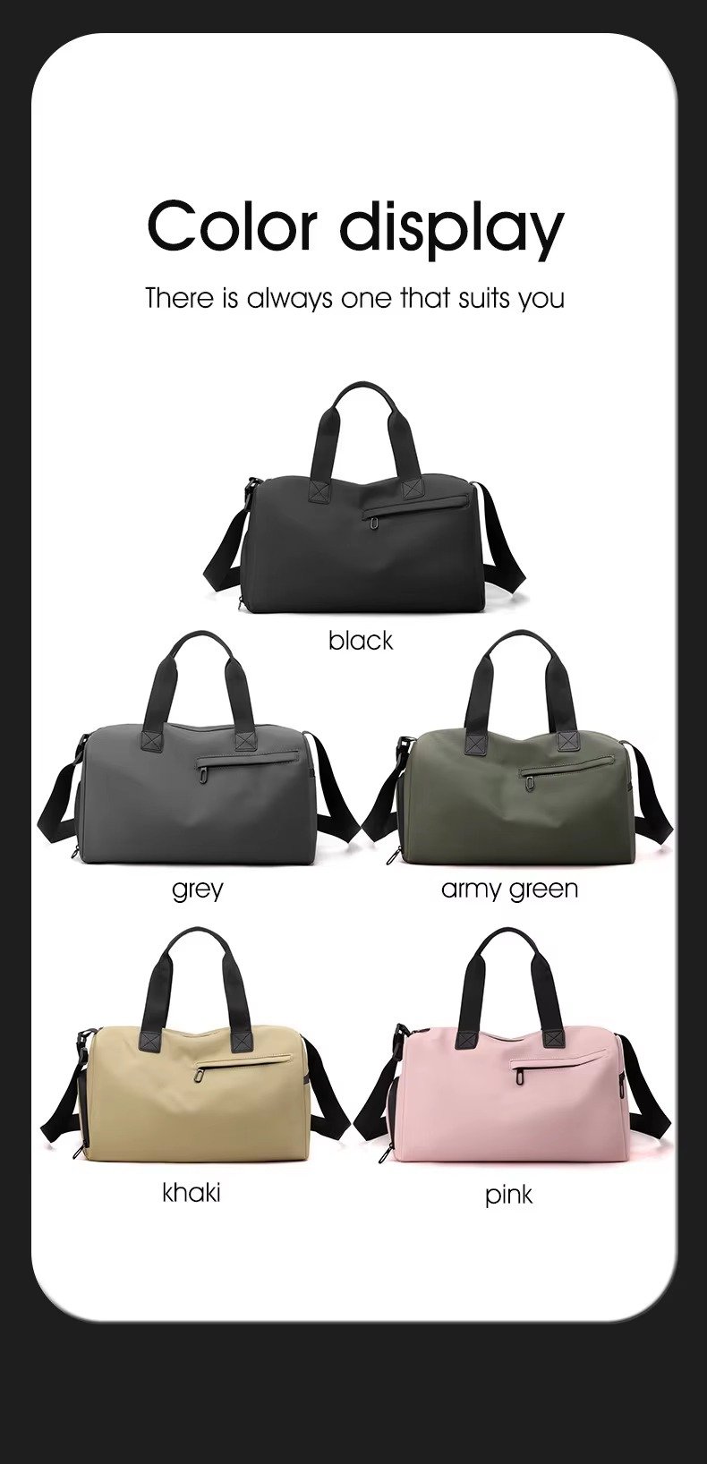 New Fashion Custom Handheld Travel Bag Dry Wet Separation Sports Fitness Bag Large Capacity Weekender Bag with Shoe Compartment product detail