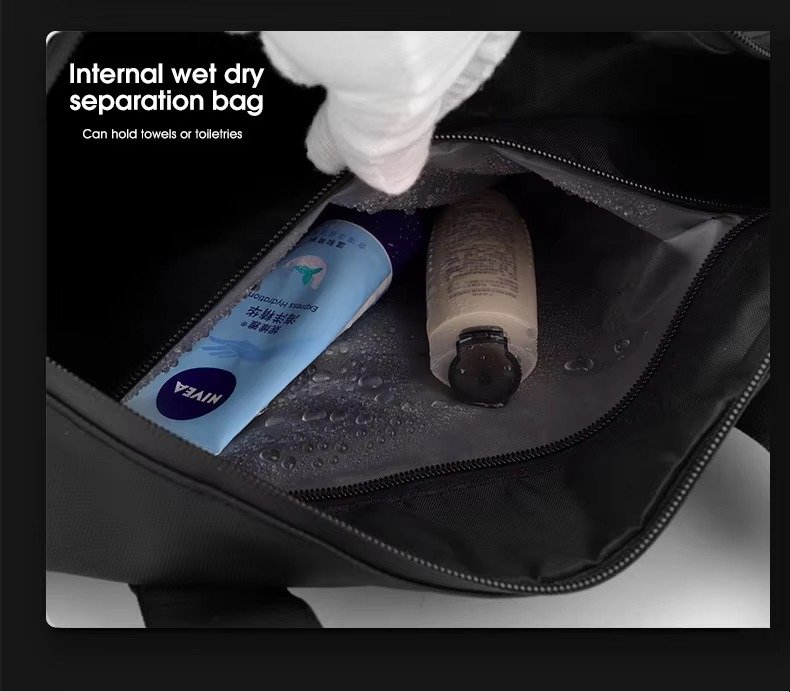 New Fashion Custom Handheld Travel Bag Dry Wet Separation Sports Fitness Bag Large Capacity Weekender Bag with Shoe Compartment product detail