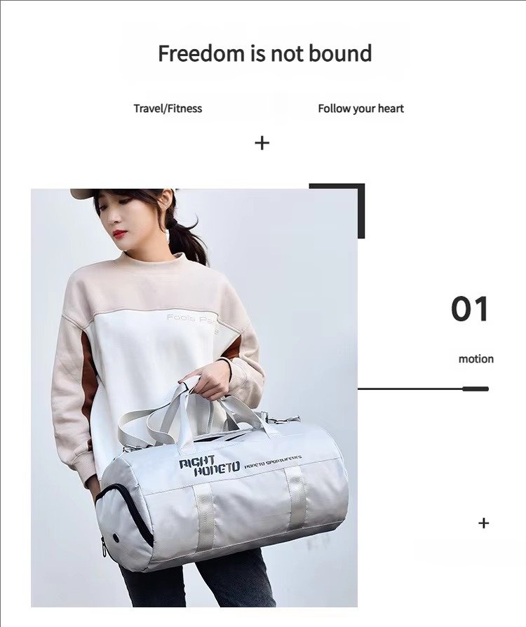 Custom Dry Wet Separation Training Gym Bag with Shoes Compartment Large Capacity Carry-on Luggage Travel Duffel Bag Handbag product detail