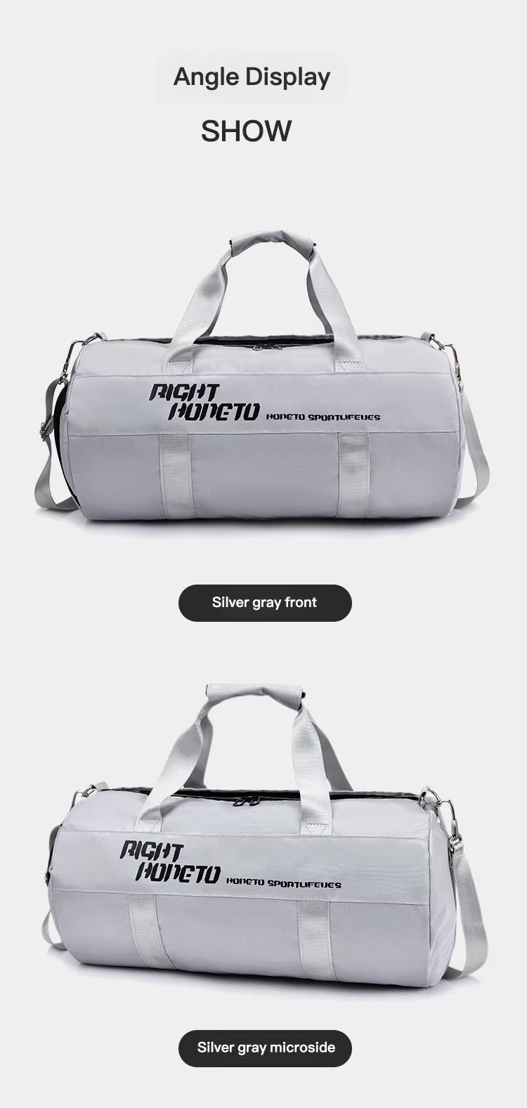 Custom Dry Wet Separation Training Gym Bag with Shoes Compartment Large Capacity Carry-on Luggage Travel Duffel Bag Handbag product detail