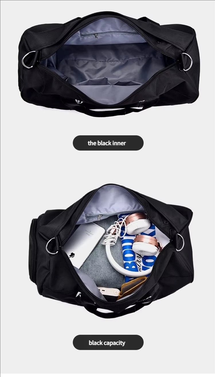 Custom Dry Wet Separation Training Gym Bag with Shoes Compartment Large Capacity Carry-on Luggage Travel Duffel Bag Handbag product detail