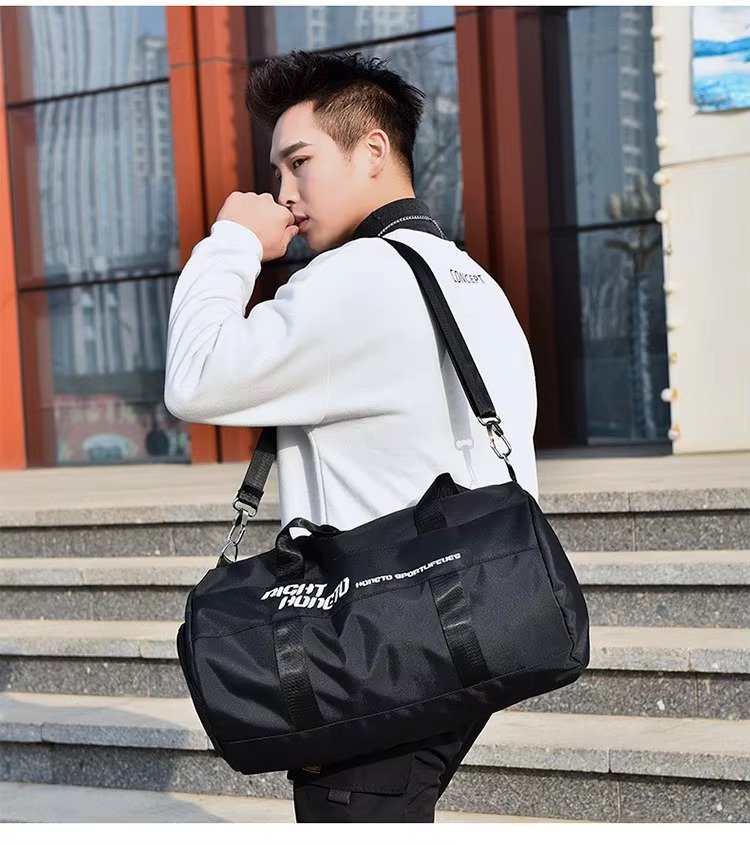 Custom Dry Wet Separation Training Gym Bag with Shoes Compartment Large Capacity Carry-on Luggage Travel Duffel Bag Handbag product detail