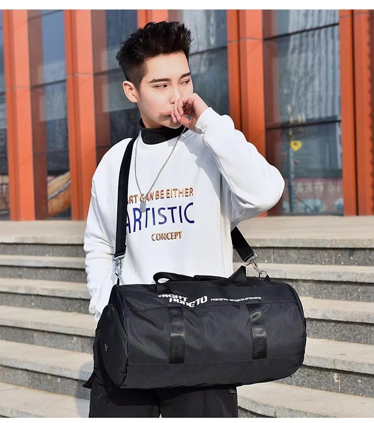 Custom Dry Wet Separation Training Gym Bag with Shoes Compartment Large Capacity Carry-on Luggage Travel Duffel Bag Handbag product detail