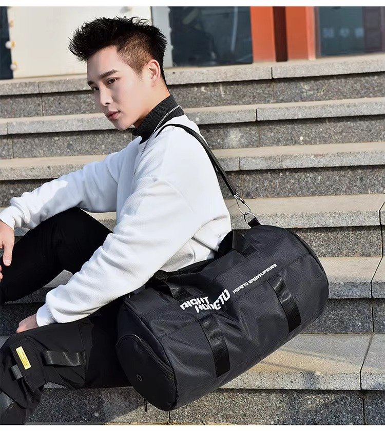 Custom Dry Wet Separation Training Gym Bag with Shoes Compartment Large Capacity Carry-on Luggage Travel Duffel Bag Handbag product detail