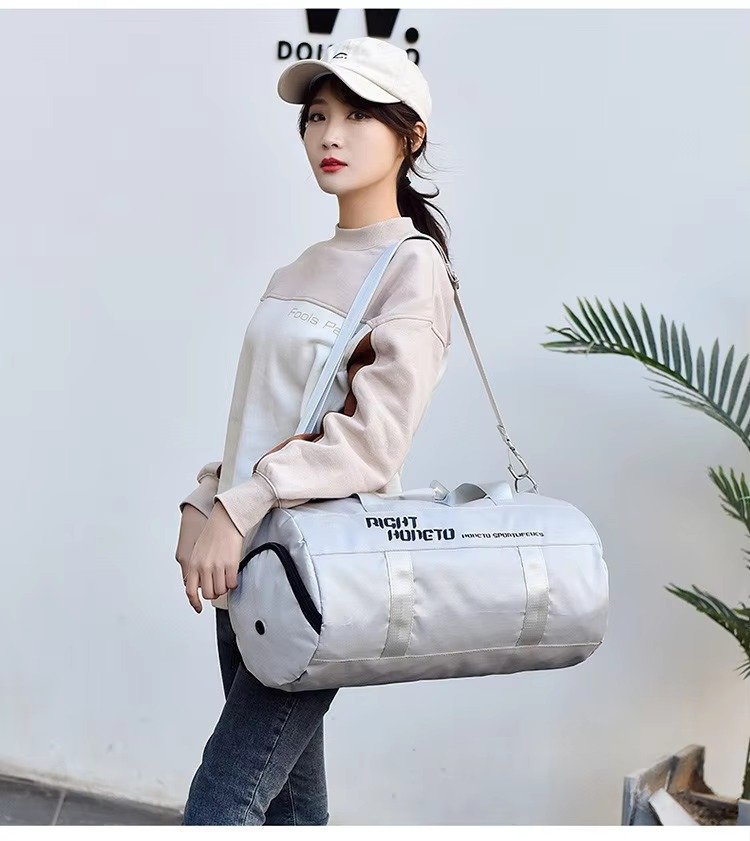 Custom Dry Wet Separation Training Gym Bag with Shoes Compartment Large Capacity Carry-on Luggage Travel Duffel Bag Handbag product detail
