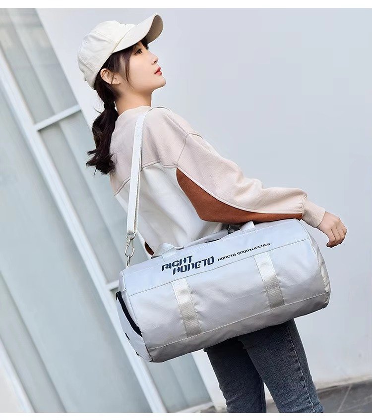 Custom Dry Wet Separation Training Gym Bag with Shoes Compartment Large Capacity Carry-on Luggage Travel Duffel Bag Handbag product detail