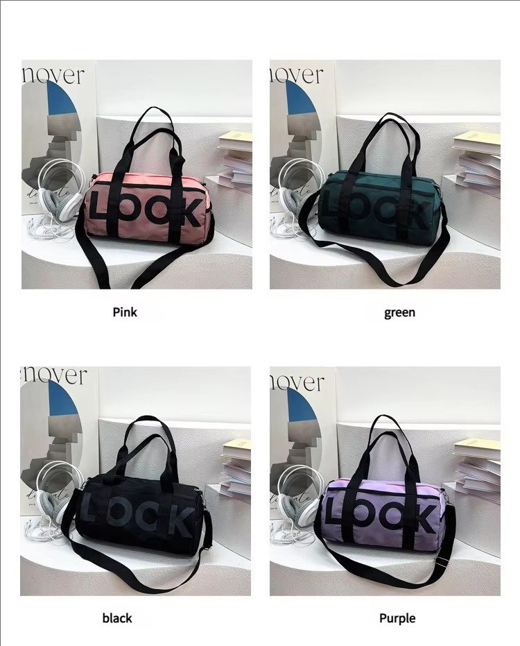Large Capacity Nylon Waterproof Yoga Fitness Sports Training Tote Gym Carry Bag Weekender Travel Luggage Duffel Bag detail image