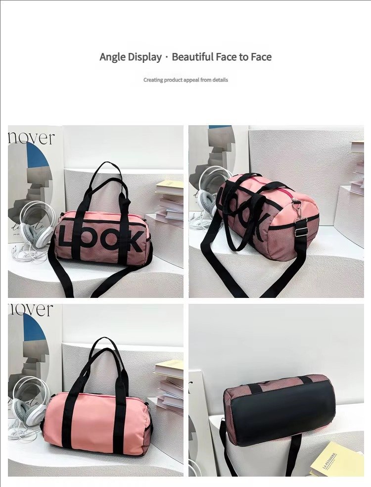 Large Capacity Nylon Waterproof Yoga Fitness Sports Training Tote Gym Carry Bag Weekender Travel Luggage Duffel Bag detail image