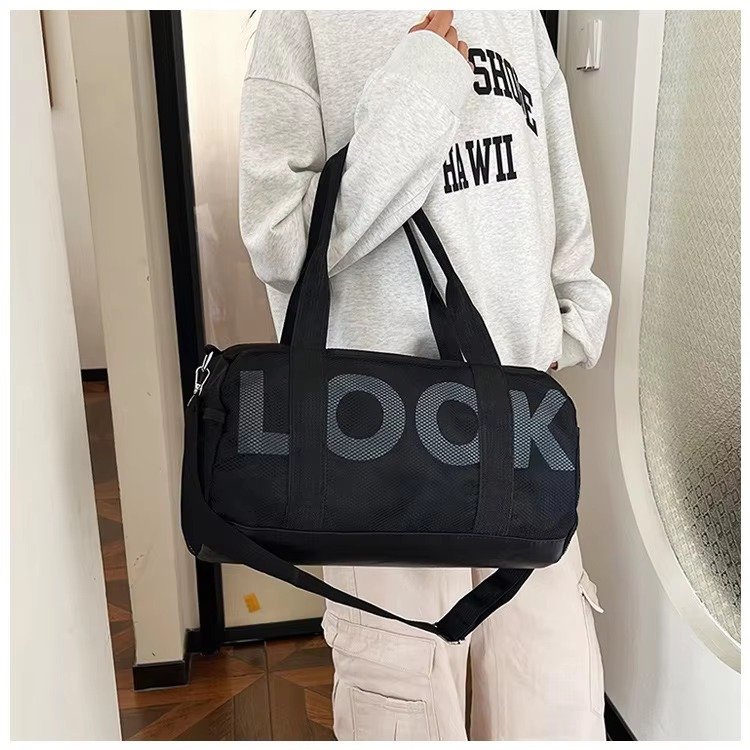Large Capacity Nylon Waterproof Yoga Fitness Sports Training Tote Gym Carry Bag Weekender Travel Luggage Duffel Bag detail image