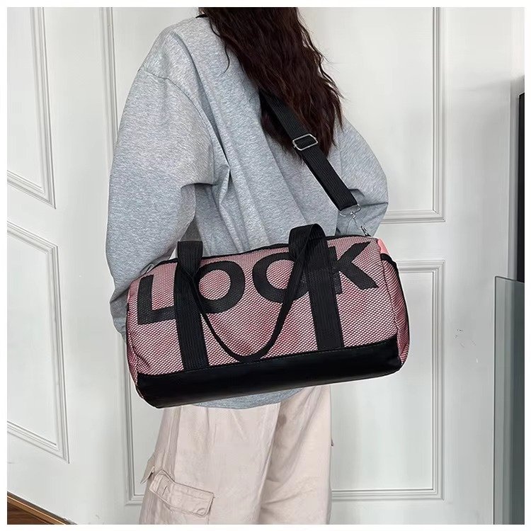 Large Capacity Nylon Waterproof Yoga Fitness Sports Training Tote Gym Carry Bag Weekender Travel Luggage Duffel Bag detail image