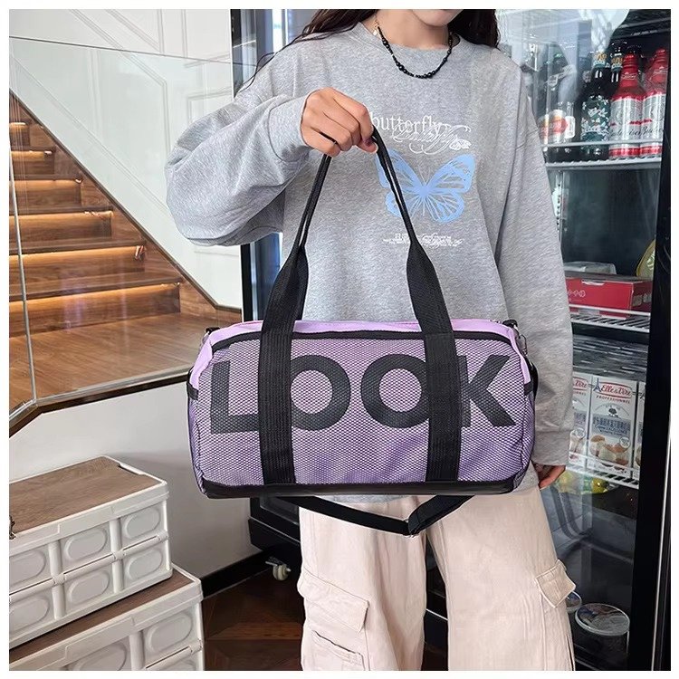 Large Capacity Nylon Waterproof Yoga Fitness Sports Training Tote Gym Carry Bag Weekender Travel Luggage Duffel Bag detail image
