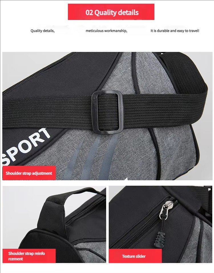 Outdoor Nylon Football Sports Duffle Bags Fitness Training Fitness Gym Tote Handbag Swimming Waterproof Travel Bag Organizer detail image