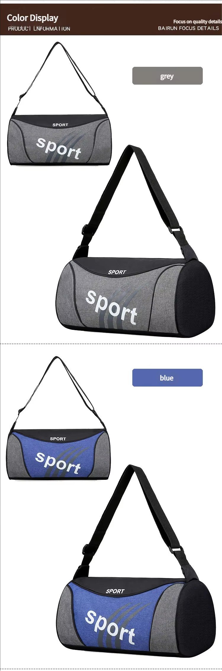 Outdoor Nylon Football Sports Duffle Bags Fitness Training Fitness Gym Tote Handbag Swimming Waterproof Travel Bag Organizer detail image