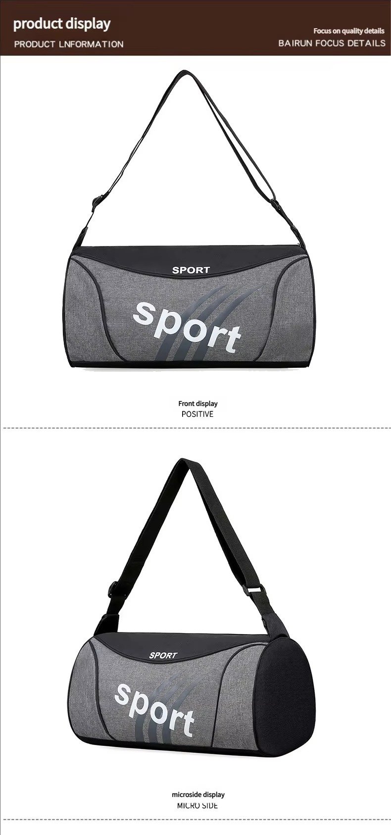 Outdoor Nylon Football Sports Duffle Bags Fitness Training Fitness Gym Tote Handbag Swimming Waterproof Travel Bag Organizer detail image