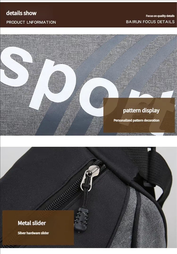Outdoor Nylon Football Sports Duffle Bags Fitness Training Fitness Gym Tote Handbag Swimming Waterproof Travel Bag Organizer detail image