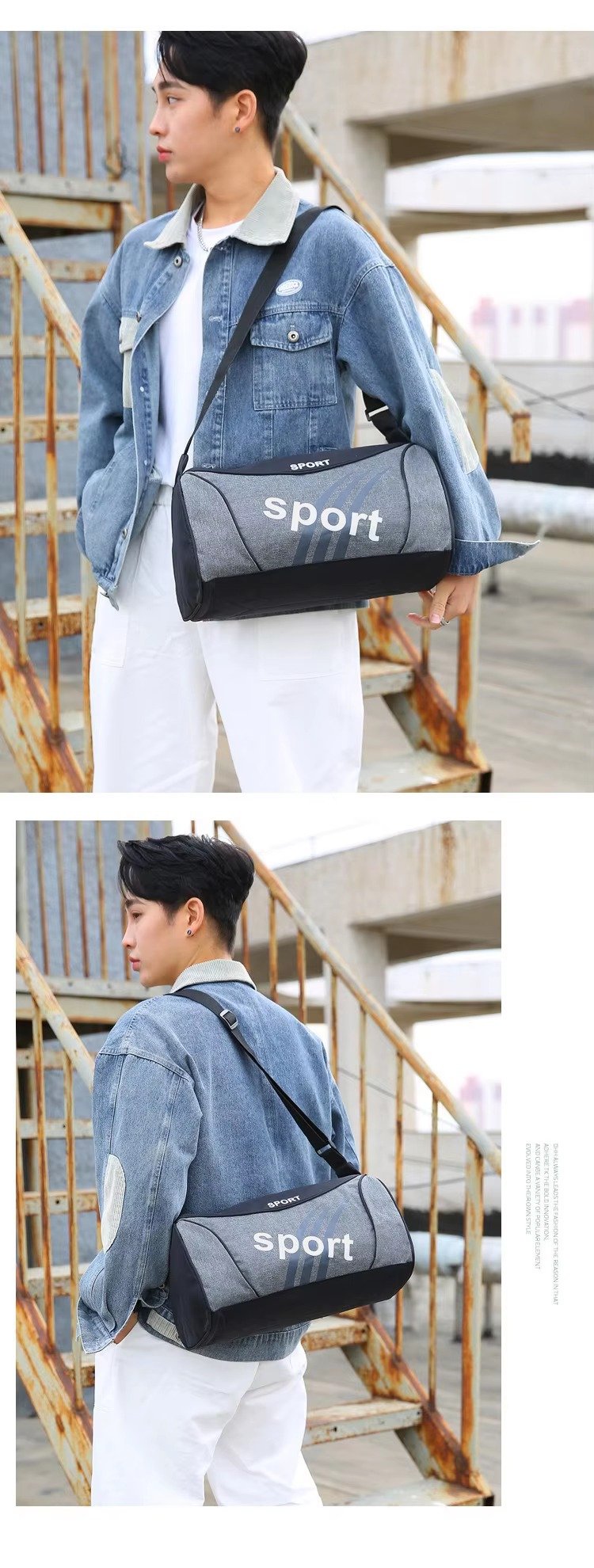 Outdoor Nylon Football Sports Duffle Bags Fitness Training Fitness Gym Tote Handbag Swimming Waterproof Travel Bag Organizer detail image