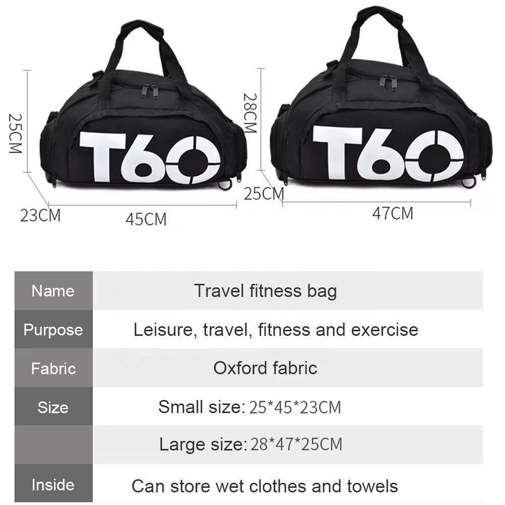 Waterproof Large Capacity Shoe Compartment Multi-function Gym Sports Duffel Backpack - product detail