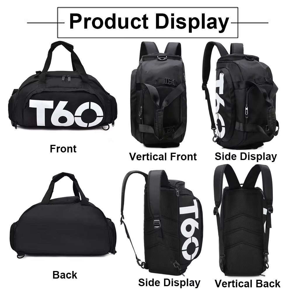 Waterproof Large Capacity Shoe Compartment Multi-function Gym Sports Duffel Backpack - product detail