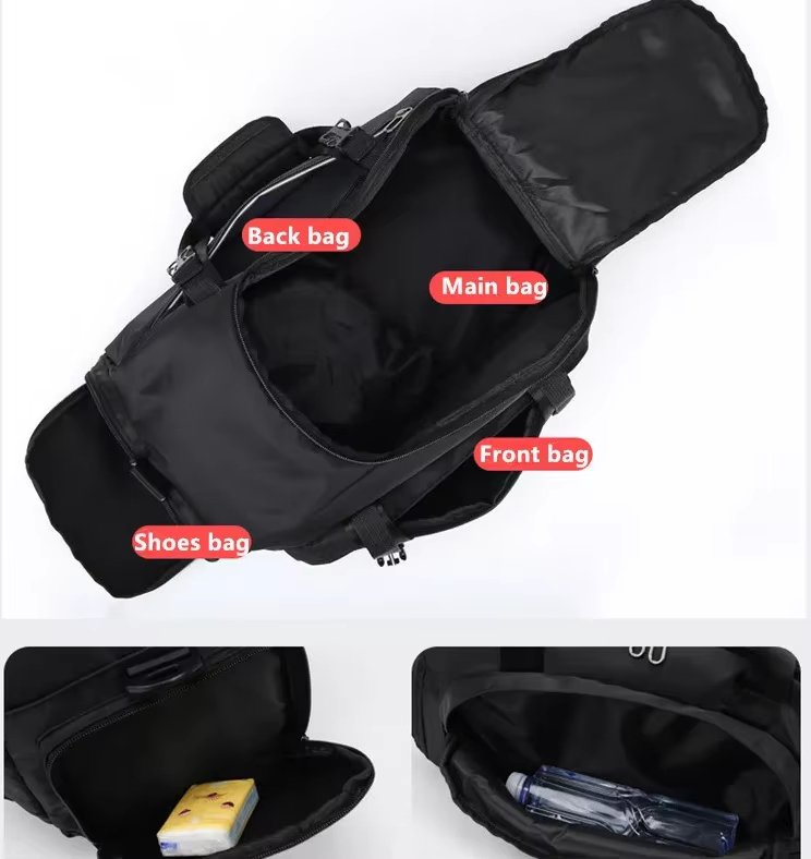 Waterproof Large Capacity Shoe Compartment Multi-function Gym Sports Duffel Backpack - product detail