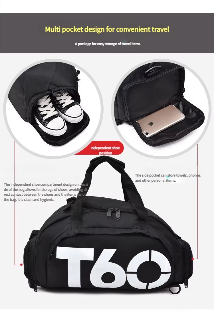 Waterproof Large Capacity Shoe Compartment Multi-function Gym Sports Duffel Backpack - product detail
