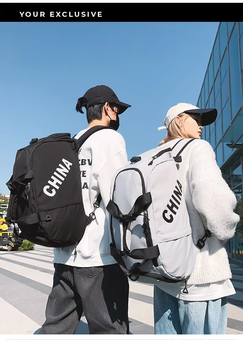 Oxford Waterproof Large Capacity Foldable Dry Wet Separation Multi-function Duffel Backpack - product detail
