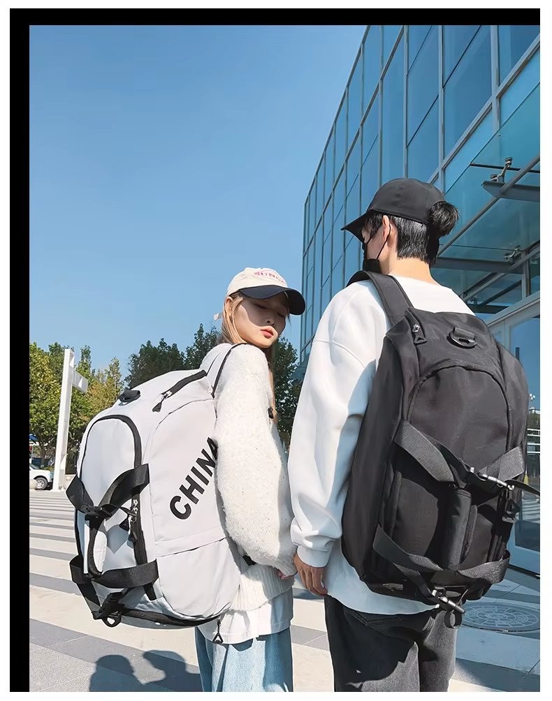 Oxford Waterproof Large Capacity Foldable Dry Wet Separation Multi-function Duffel Backpack - product detail