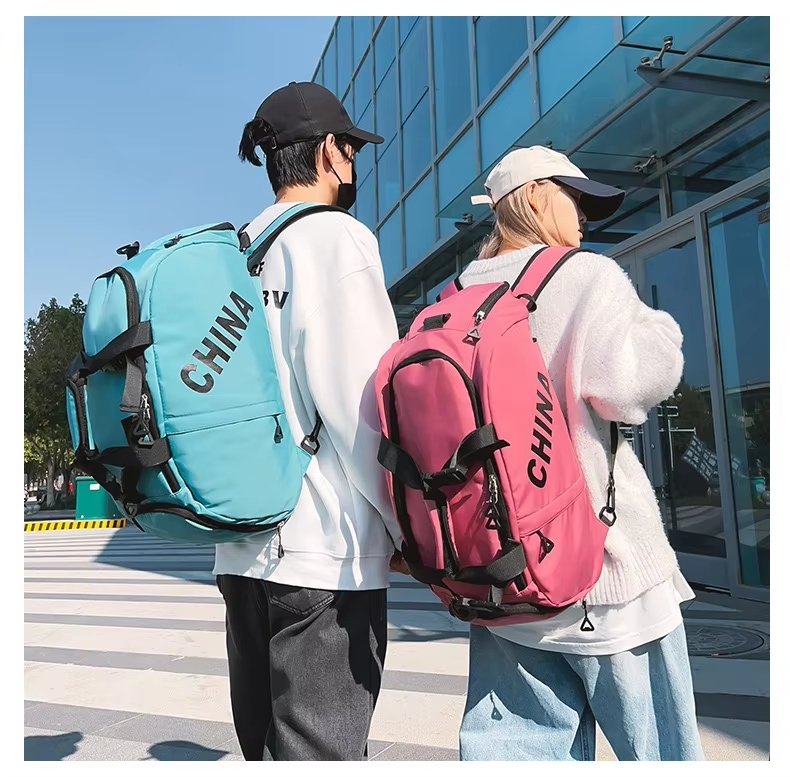 Oxford Waterproof Large Capacity Foldable Dry Wet Separation Multi-function Duffel Backpack - product detail