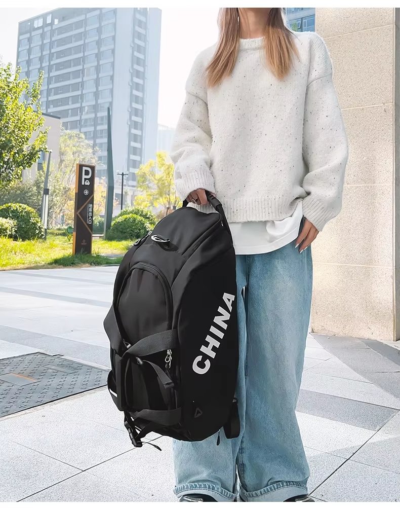 Oxford Waterproof Large Capacity Foldable Dry Wet Separation Multi-function Duffel Backpack - product detail
