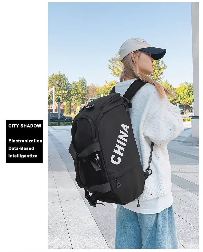Oxford Waterproof Large Capacity Foldable Dry Wet Separation Multi-function Duffel Backpack - product detail