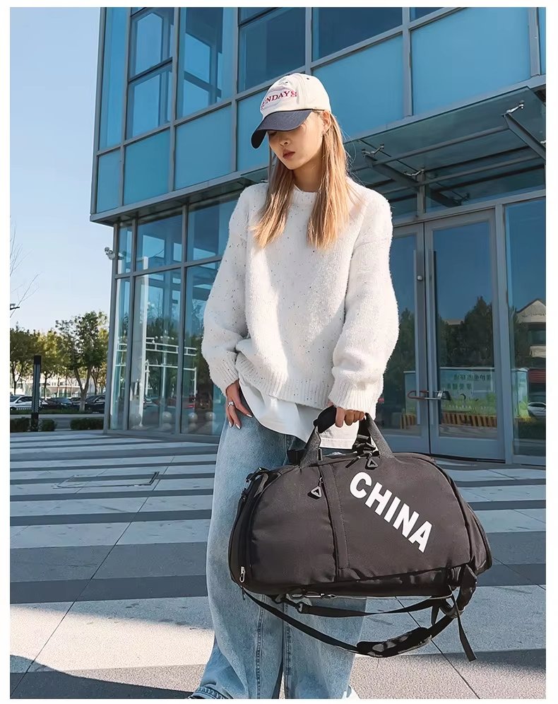 Oxford Waterproof Large Capacity Foldable Dry Wet Separation Multi-function Duffel Backpack - product detail