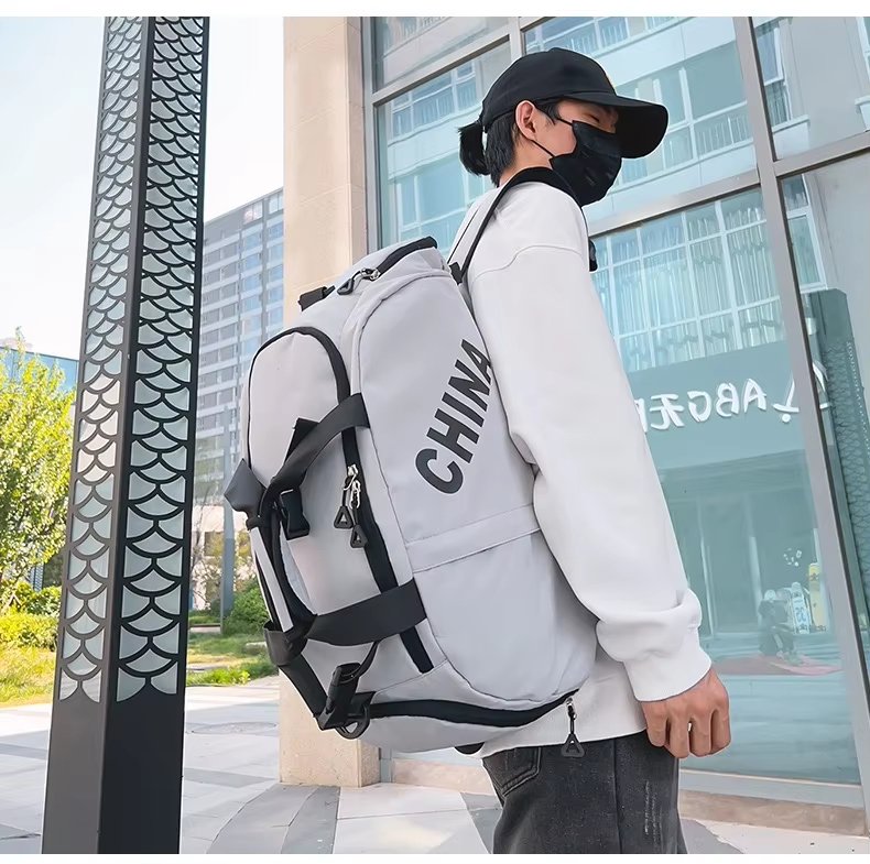Oxford Waterproof Large Capacity Foldable Dry Wet Separation Multi-function Duffel Backpack - product detail