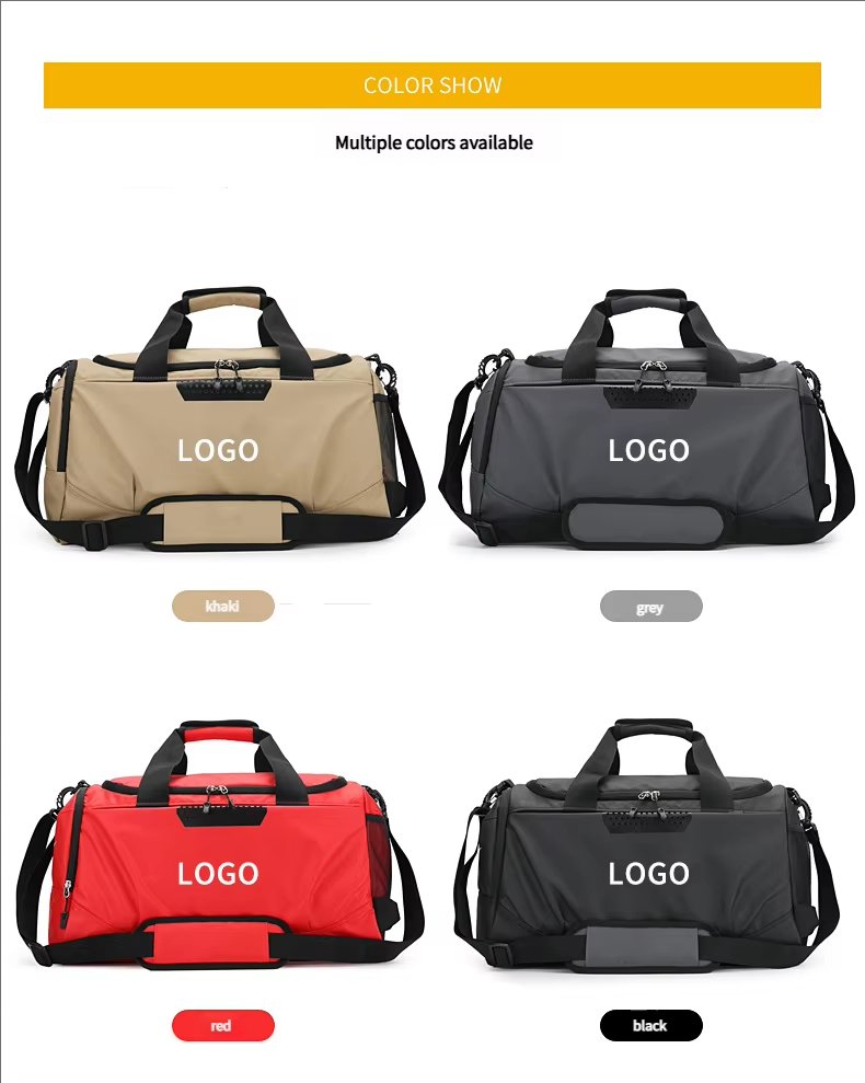 Waterproof Shoe Compartment Oxford Sports Travel Tote Duffel Bag product detail