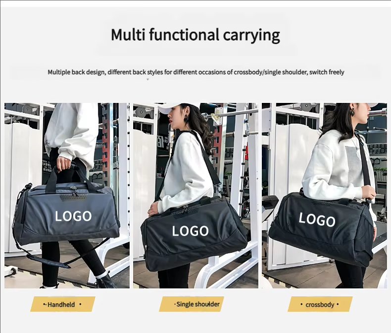 Waterproof Shoe Compartment Oxford Sports Travel Tote Duffel Bag product detail