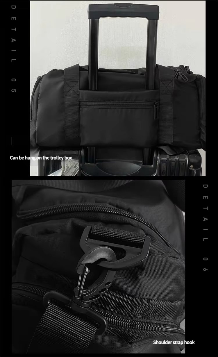 Waterproof Shoe Compartment Nylon Weekend Travel Tote Duffel Bag product detail