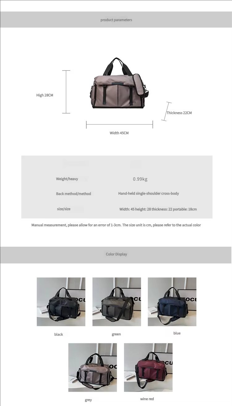 Waterproof Large Capacity Shoe Compartment Gym Sports Travel Travel Tote Bag - product detail