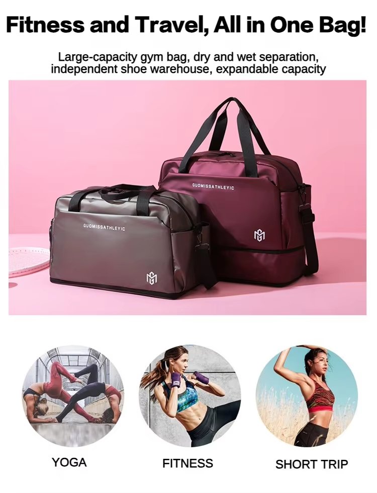 Large Capacity Sport Gym Yoga Bag Duffle Dry Wet Separation Short-Distance Expandable Waterproof Travel Duffel - product detail
