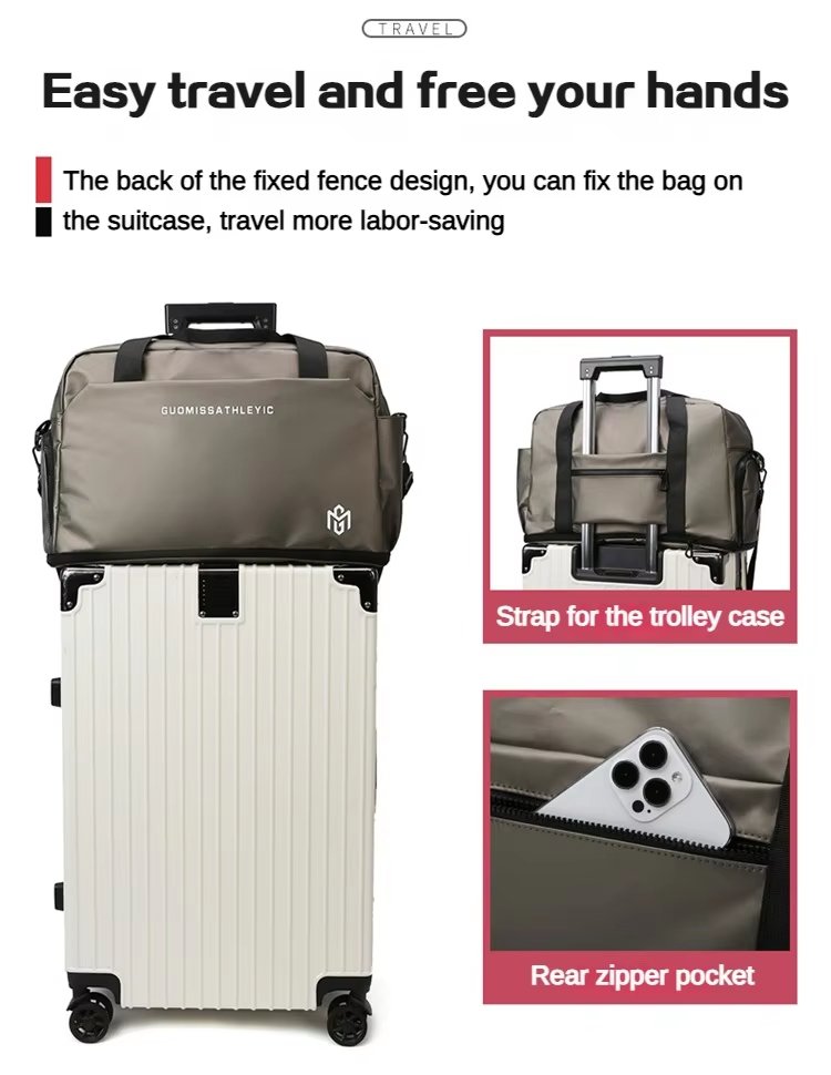 Large Capacity Sport Gym Yoga Bag Duffle Dry Wet Separation Short-Distance Expandable Waterproof Travel Duffel - product detail