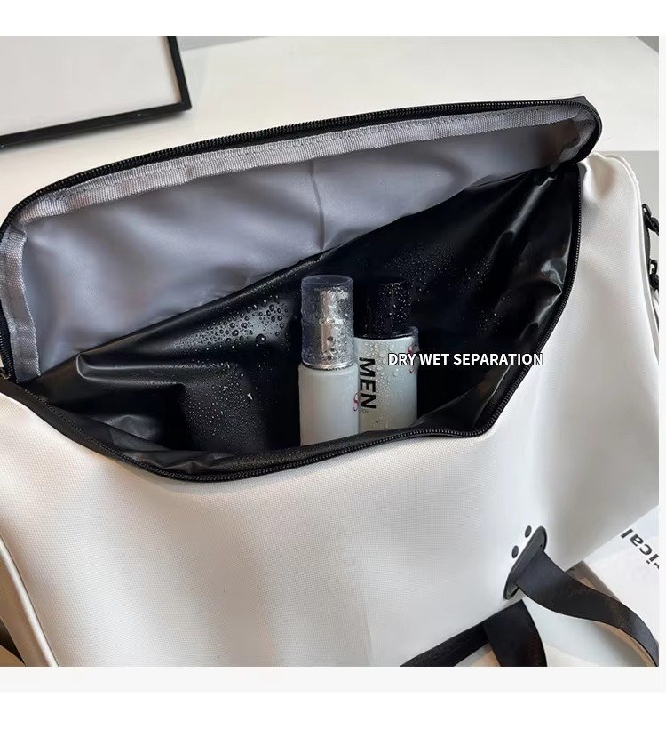 Large Capacity Travel Duffle Bag Dry Wet Separation Waterproof Sports Hand-Held Shoulder Fitness Bags with Shoes Compartment detail image
