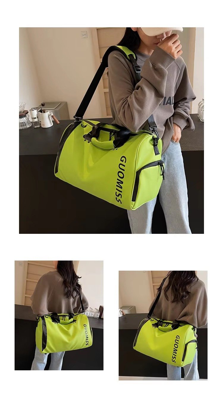 Large Capacity Travel Duffle Bag Dry Wet Separation Waterproof Sports Hand-Held Shoulder Fitness Bags with Shoes Compartment detail image