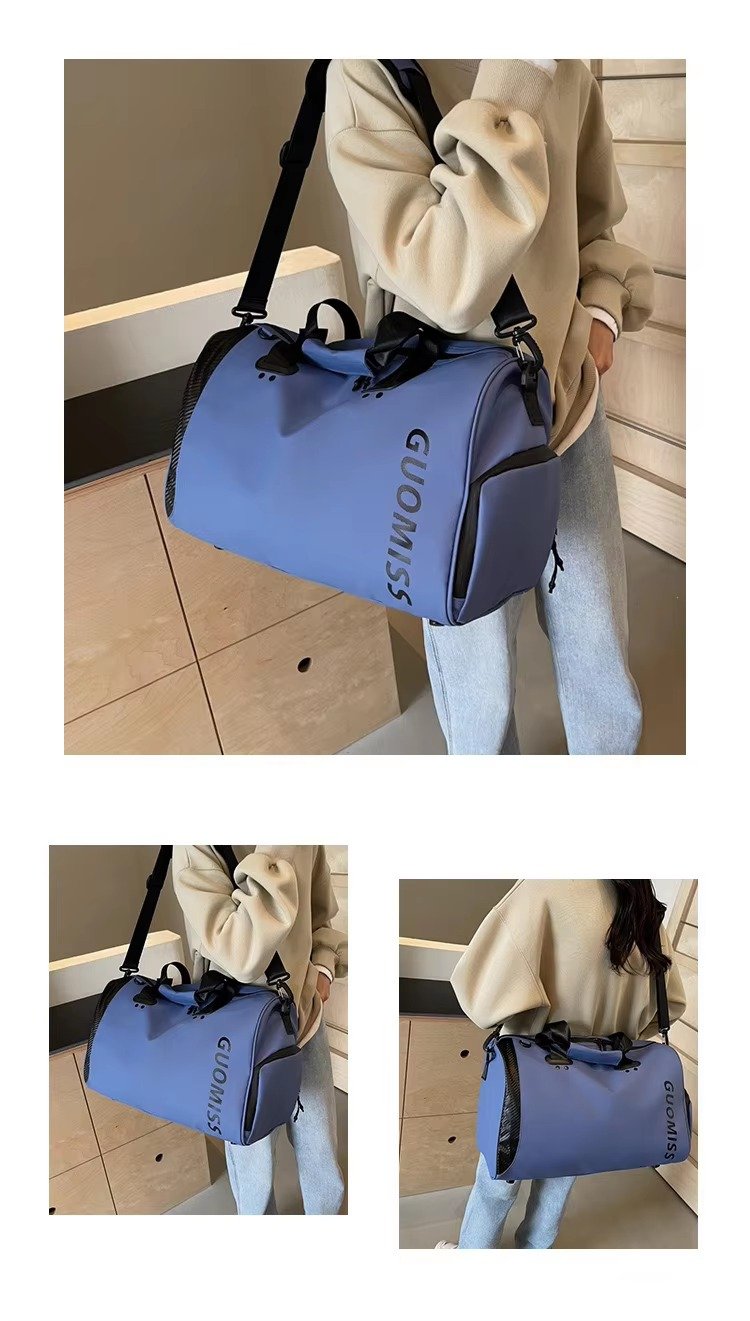 Large Capacity Travel Duffle Bag Dry Wet Separation Waterproof Sports Hand-Held Shoulder Fitness Bags with Shoes Compartment detail image