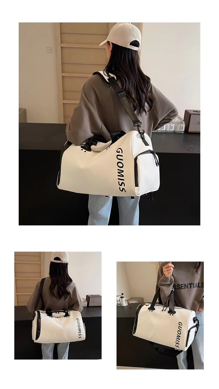 Large Capacity Travel Duffle Bag Dry Wet Separation Waterproof Sports Hand-Held Shoulder Fitness Bags with Shoes Compartment detail image
