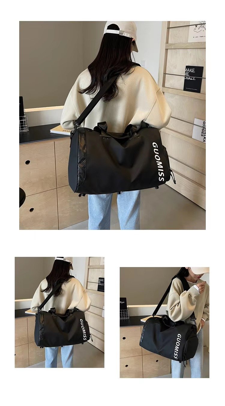 Large Capacity Travel Duffle Bag Dry Wet Separation Waterproof Sports Hand-Held Shoulder Fitness Bags with Shoes Compartment detail image