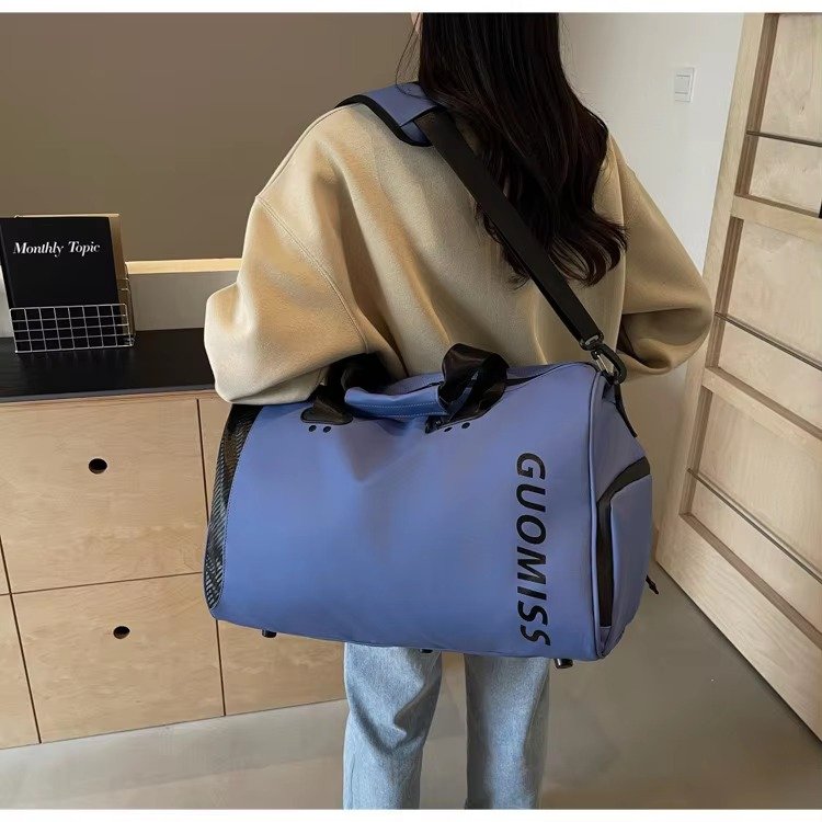Large Capacity Travel Duffle Bag Dry Wet Separation Waterproof Sports Hand-Held Shoulder Fitness Bags with Shoes Compartment detail image
