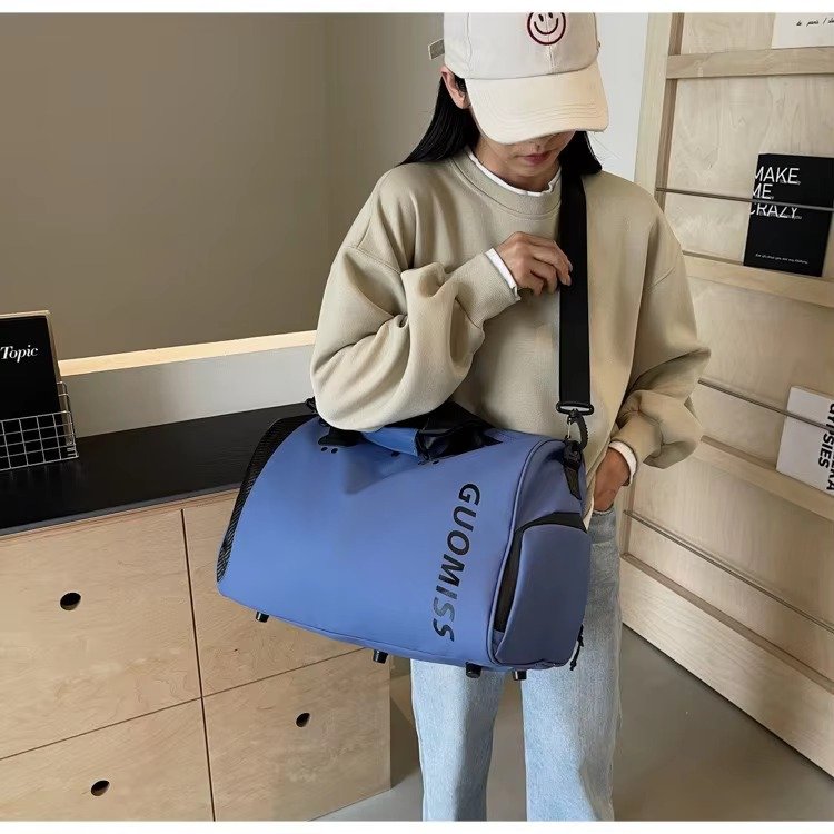 Large Capacity Travel Duffle Bag Dry Wet Separation Waterproof Sports Hand-Held Shoulder Fitness Bags with Shoes Compartment detail image