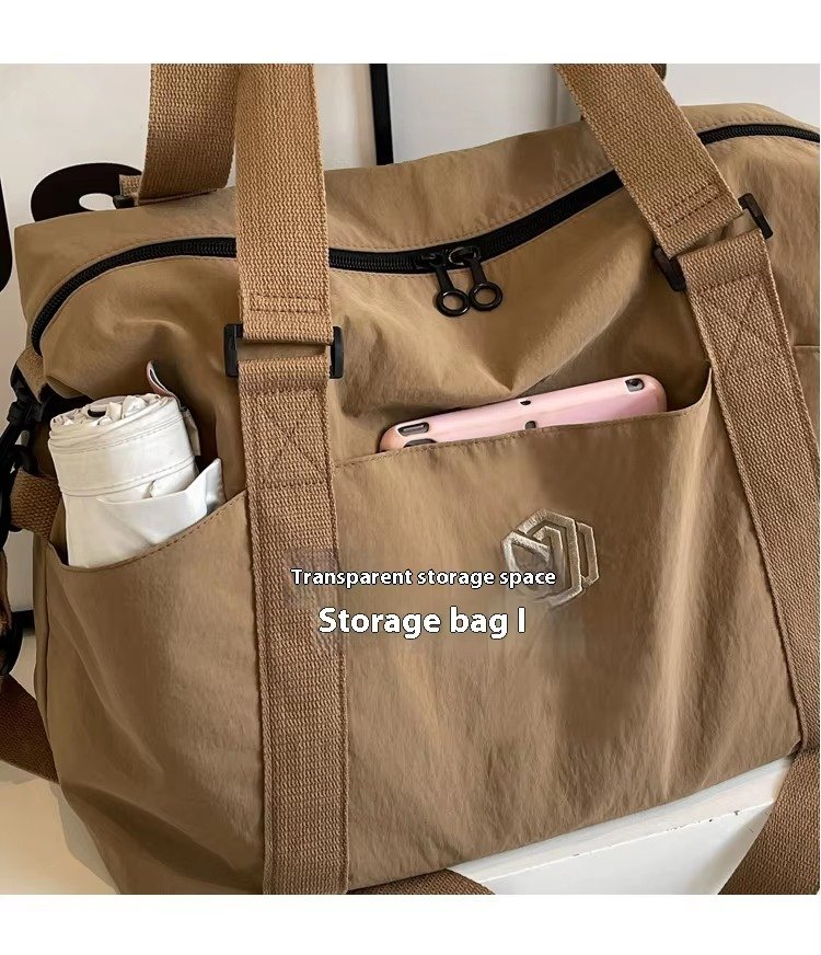 Embroidered Large Capacity Duffle Travel Duffel Tote Bag Handbag Lightweight Waterproof Sports Gym Fitness Luggage Bag detail image
