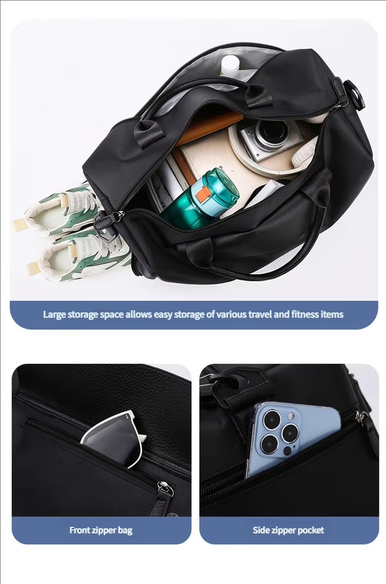 Waterproof Dry Wet Separation Oxford Sports Travel Crossbody Duffel Bag product detail