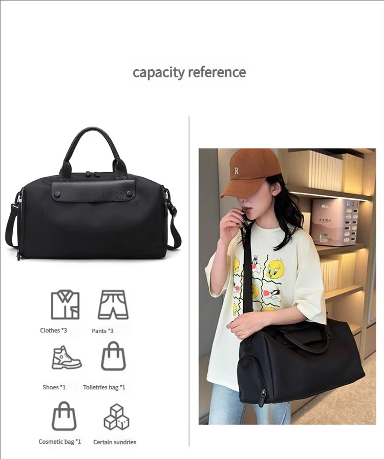 Waterproof Dry Wet Separation Oxford Sports Travel Crossbody Duffel Bag product detail