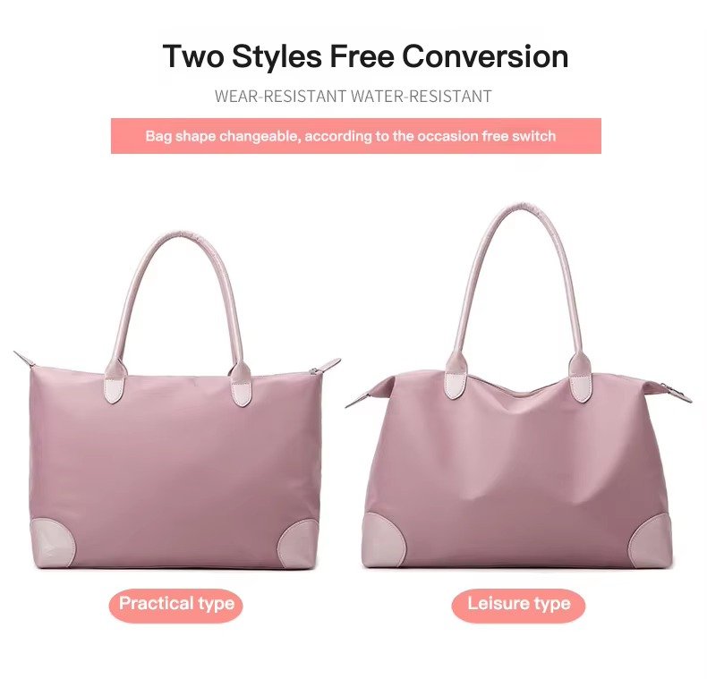 Custom Oxford Weekender Tote Bag for Women – Waterproof Lightweight Travel Gym Handbag product detail