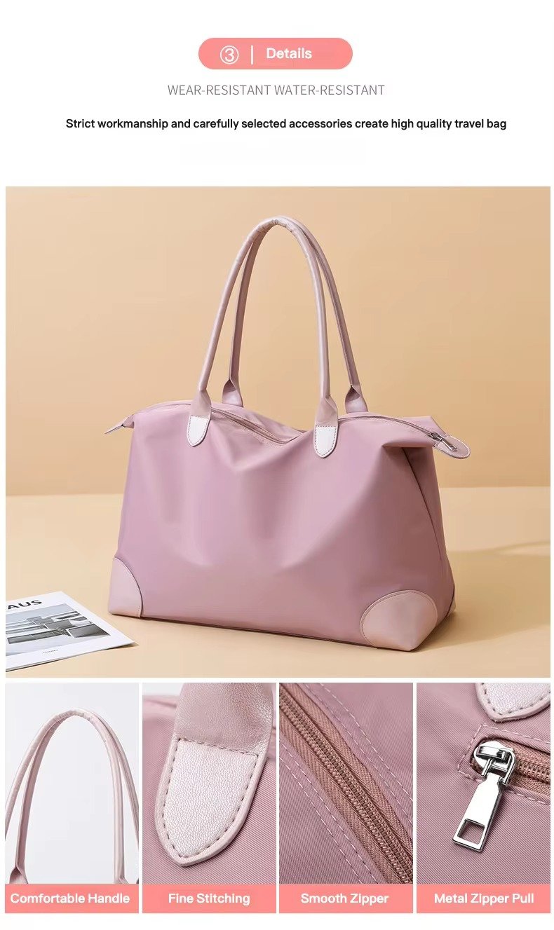Custom Oxford Weekender Tote Bag for Women – Waterproof Lightweight Travel Gym Handbag product detail